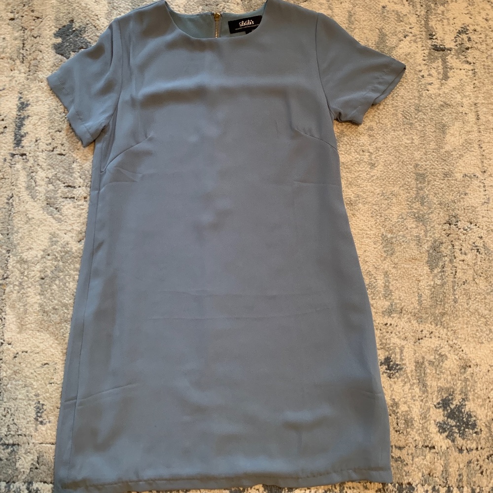 Grey blue short sleeve dress